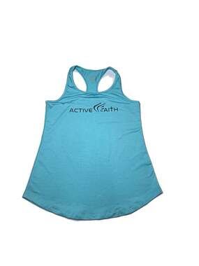 Active Faith Women's Racerback Tank Top Blue Size L